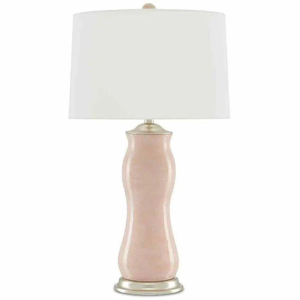 Blush Silver Leaf Ondine Table Lamp - LOOMLAN - Currey & Co - Table Lamps