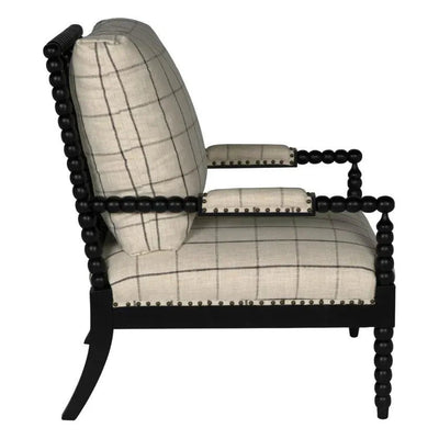 Bobbin Wood Framed Fabric Armchair - LOOMLAN - CFC - Accent Chairs