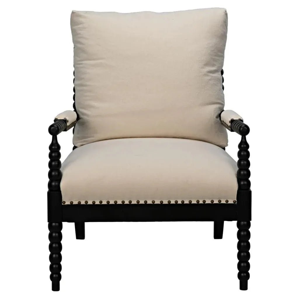 Bobbin Wood Framed Fabric Armchair - LOOMLAN - CFC - Accent Chairs