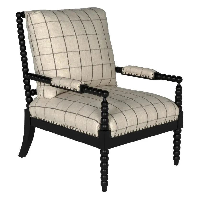 Bobbin Wood Framed Fabric Armchair - LOOMLAN - CFC - Accent Chairs