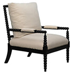 Bobbin Wood Framed Fabric Armchair - LOOMLAN - CFC - Accent Chairs