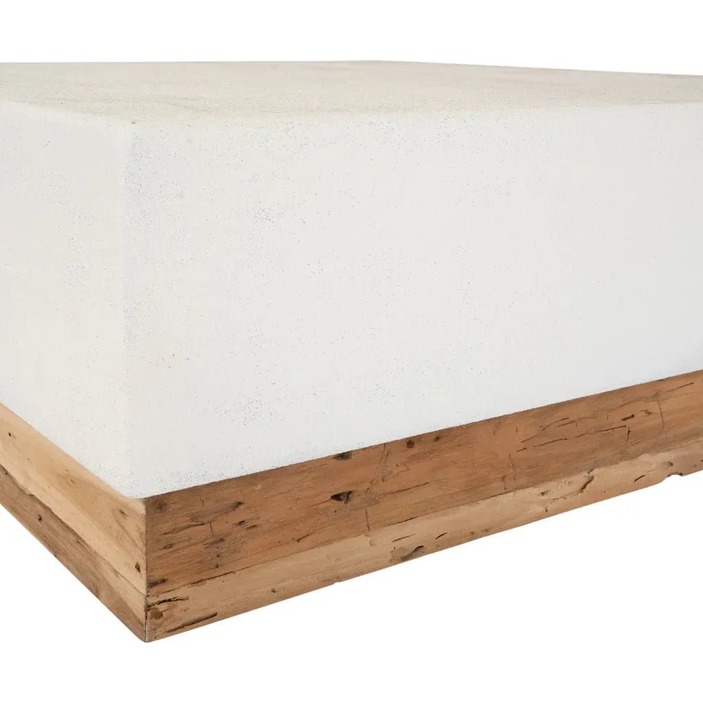 Bodhi Outdoor White Rectangular Coffee Table - LOOMLAN - Artesia - Coffee Tables