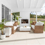 Bodhi Outdoor White Rectangular Coffee Table - LOOMLAN - Artesia - Coffee Tables