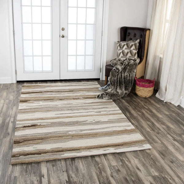 Bogg Abstract Tan Large Area Rugs For Living Room - LOOMLAN - LOOMLAN - Area Rugs