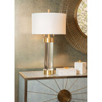 Bolton Crystal Design Brass Finish Table Lamp - LOOMLAN - Wildwood - Table Lamps