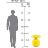 Bottle Accent Table - Mustard Yellow Outdoor End Table - LOOMLAN - Seasonal Living - Outdoor Side Tables