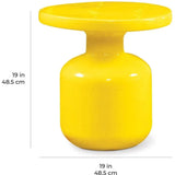 Bottle Accent Table - White Outdoor End Table - LOOMLAN - Seasonal Living - Outdoor Side Tables