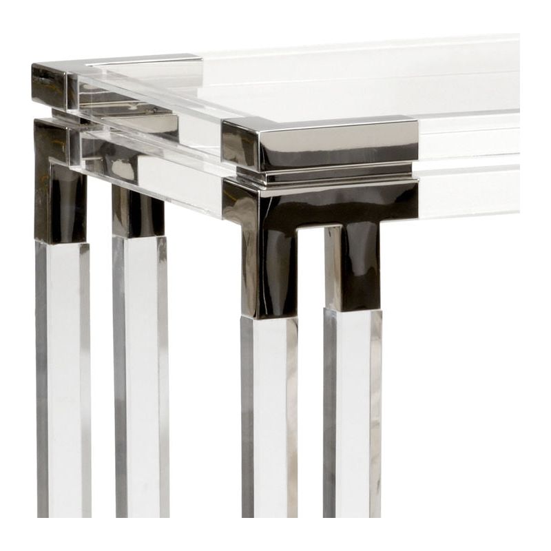 Bowen Acrylic Framed Clear Console Table - LOOMLAN - Wildwood - Console Tables