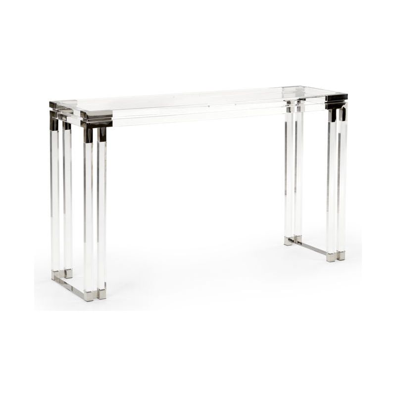 Bowen Acrylic Framed Clear Console Table - LOOMLAN - Wildwood - Console Tables