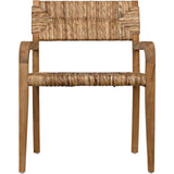 Bowie Teak Wood Arm Chair - LOOMLAN - Noir - Dining Chairs
