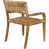 Bowie Teak Wood Arm Chair - LOOMLAN - Noir - Dining Chairs
