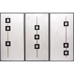 Boxed In Set Of 3 Hand - Painted Wall Art With - LOOMLAN - SUNPAN - Canvas Art