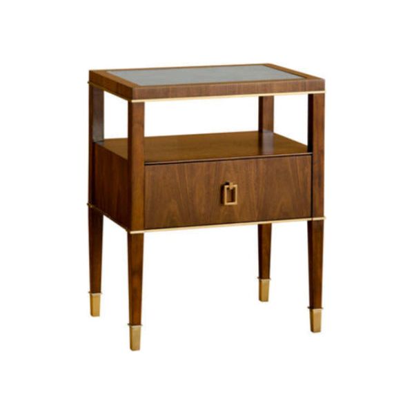 Brady Wooden Rectangular Bedside Table - LOOMLAN - Wildwood - Side Tables