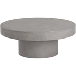 Brando Concrete Outdoor Round Coffee Table - LOOMLAN - SUNPAN - Outdoor Coffee Tables