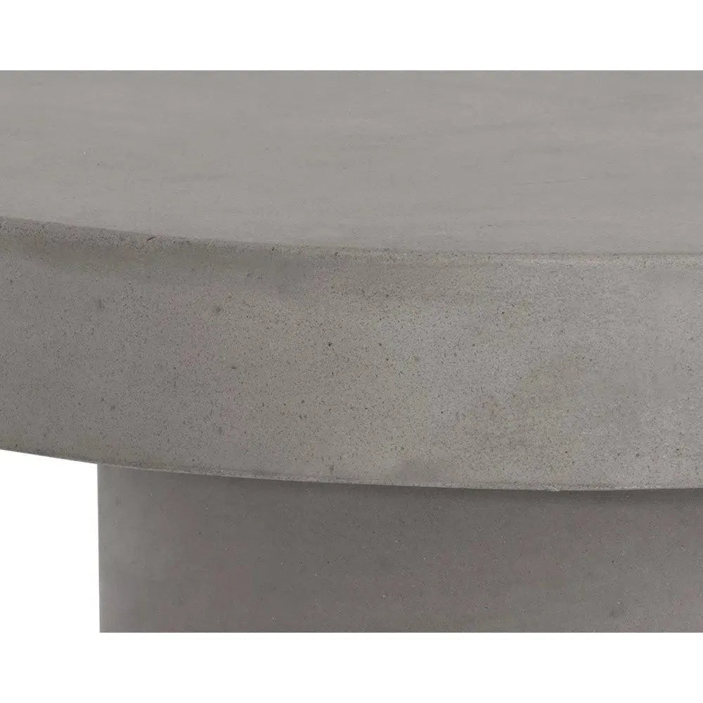 Brando Concrete Outdoor Round Coffee Table - LOOMLAN - SUNPAN - Outdoor Coffee Tables