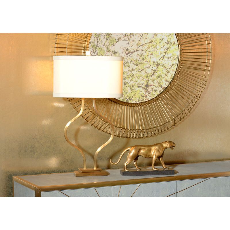 Brass Bow Antiqued Brass Finish Table Lamp - LOOMLAN - Wildwood - Table Lamps