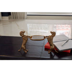 Brass Dachshund Gold Accent Piece Sculpture - LOOMLAN - Wildwood - Statues & Sculptures