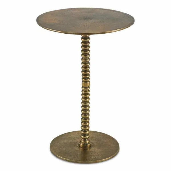 Brass Dasari Accent Table - LOOMLAN - Currey & Co - Side Tables