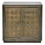 Brass Over Wood Accent Cabinet - LOOMLAN - LOOMLAN - Accent Cabinets