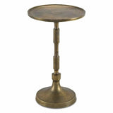 Brass Pascal Accent Table - LOOMLAN - Currey & Co - Side Tables