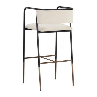 Brenan Leather Effortlessly Barstool - LOOMLAN - SUNPAN - Bar Stools