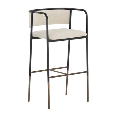 Brenan Leather Effortlessly Barstool - LOOMLAN - SUNPAN - Bar Stools