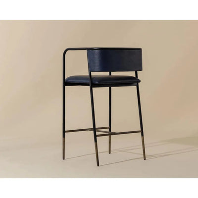 Brenan Leather Effortlessly Barstool - LOOMLAN - SUNPAN - Bar Stools