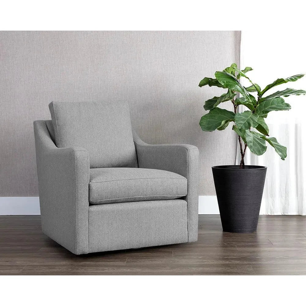 Brianna Fabric Swivel Lounge Chair - LOOMLAN - SUNPAN - Club Chairs