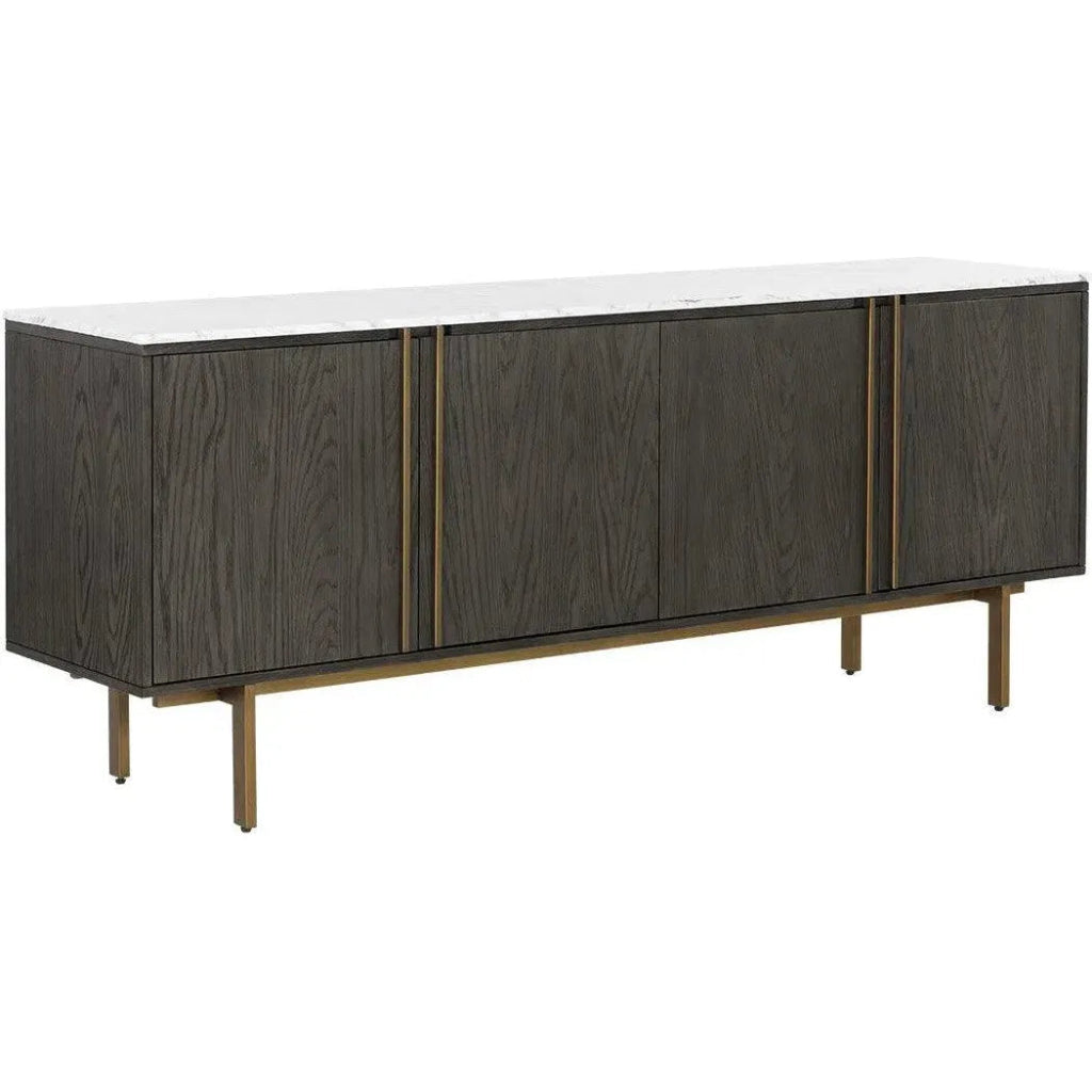 Briar Wooden Marble Top Sideboard - LOOMLAN - SUNPAN - Sideboards