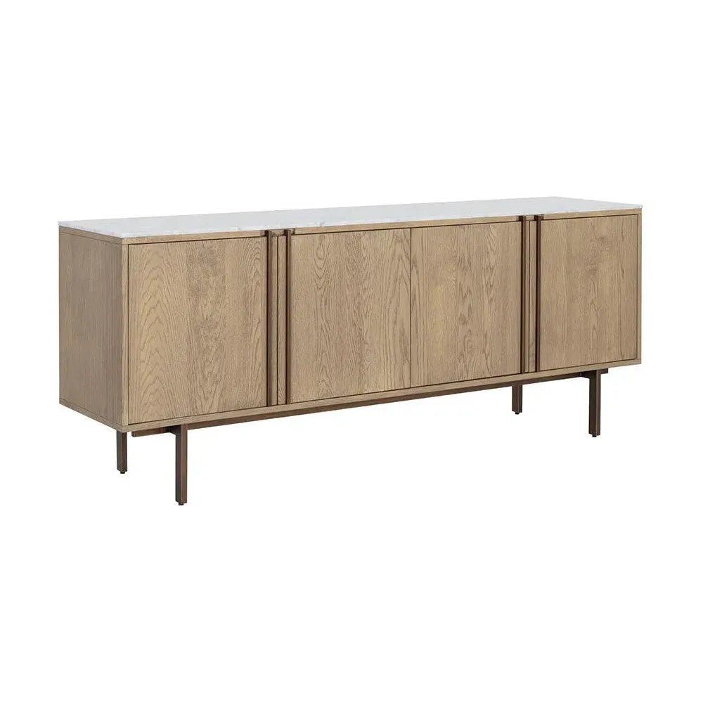 Briar Wooden Marble Top Sideboard - LOOMLAN - SUNPAN - Sideboards