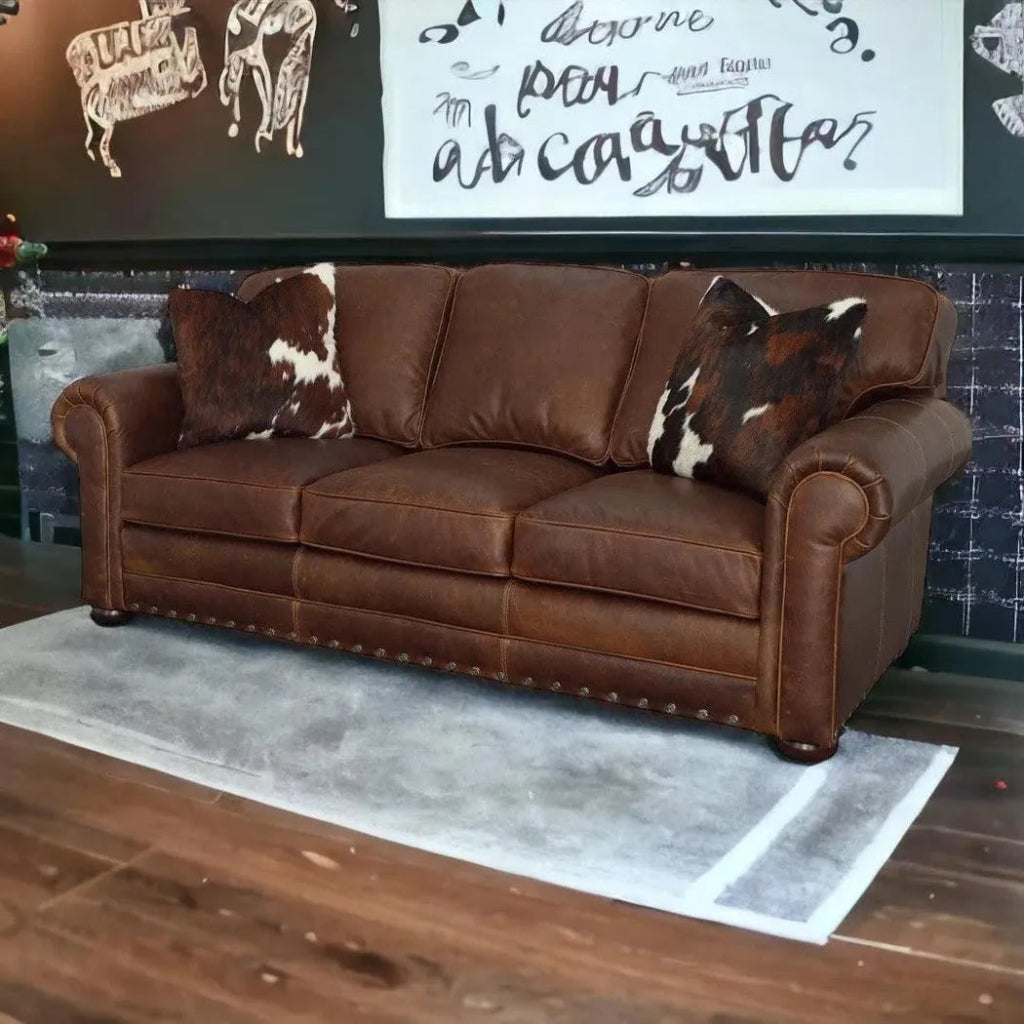 Bridge to - Brooklyn Style Hand Leather Couch - LOOMLAN - Uptown Sebastian - Sofas & Loveseats