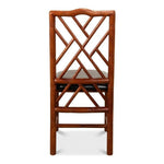 Brighton Bamboo Leather Dining Chair 2PC - LOOMLAN - Sarreid - Dining Chairs