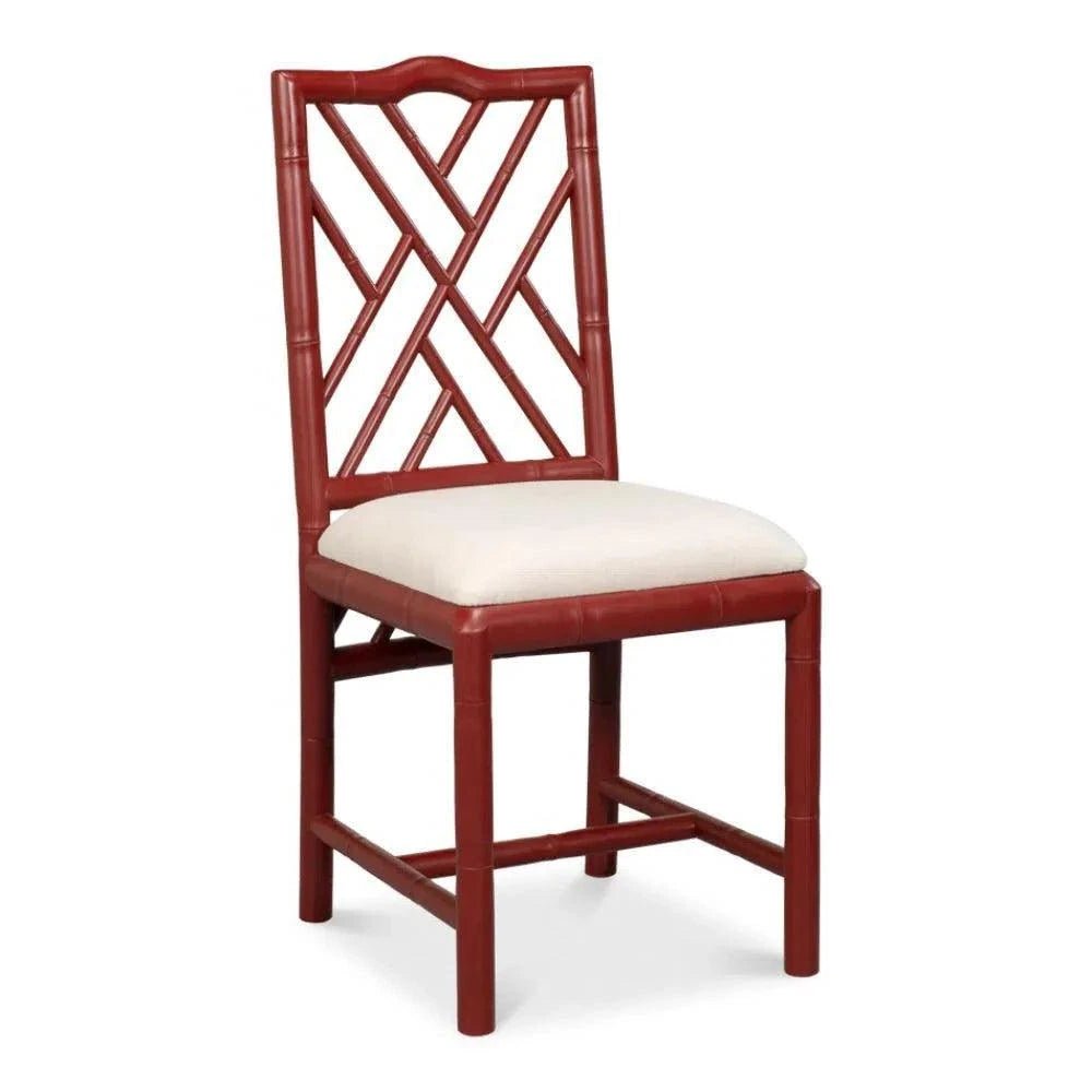 Brighton Bamboo Leather Dining Chair 2PC - LOOMLAN - Sarreid - Dining Chairs