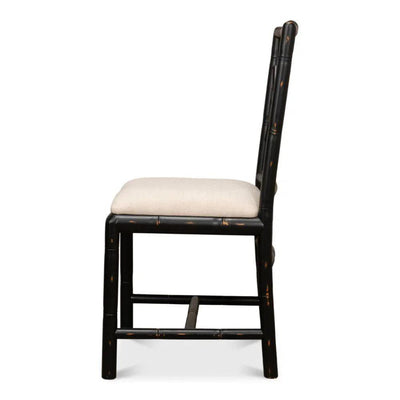 Brighton Bamboo Leather Dining Chair 2PC - LOOMLAN - Sarreid - Dining Chairs