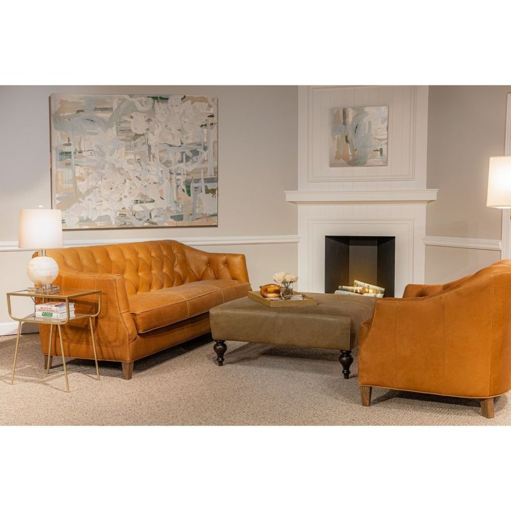 Brighton Elegant Design Leather Sofa - LOOMLAN - Sofas & Loveseats