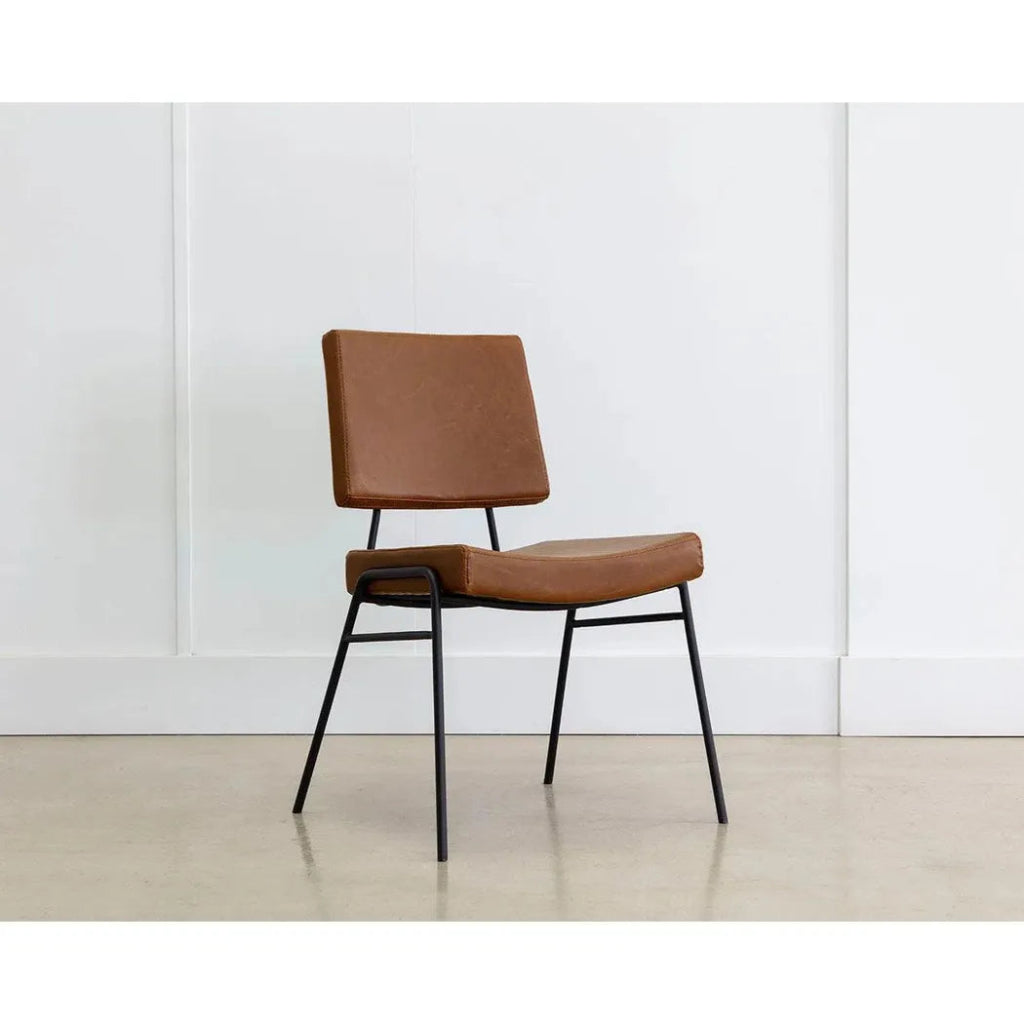 Brinley Leather Armless Dining Chair - LOOMLAN - SUNPAN - Dining Chairs