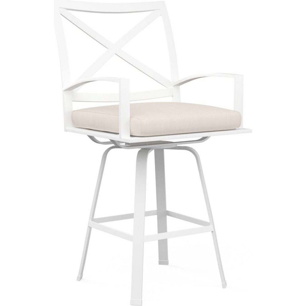 Bristol Sunbrella Swivel Outdoor Barstool - LOOMLAN - Sunset West - Outdoor Bar Stools