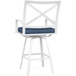 Bristol Sunbrella Swivel Outdoor Barstool - LOOMLAN - Sunset West - Outdoor Bar Stools