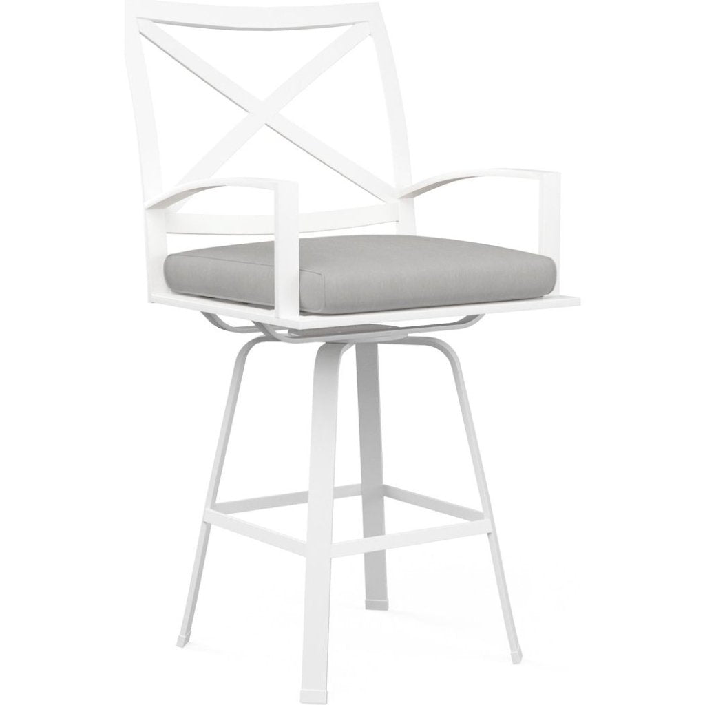 Bristol Sunbrella Swivel Outdoor Barstool - LOOMLAN - Sunset West - Outdoor Bar Stools