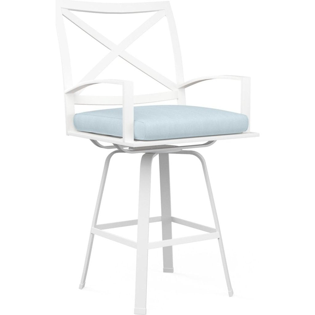 Bristol Sunbrella Swivel Outdoor Barstool - LOOMLAN - Sunset West - Outdoor Bar Stools