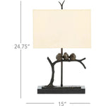 Bronze Black Sparrow Table Lamp - LOOMLAN - Currey & Co - Table Lamps