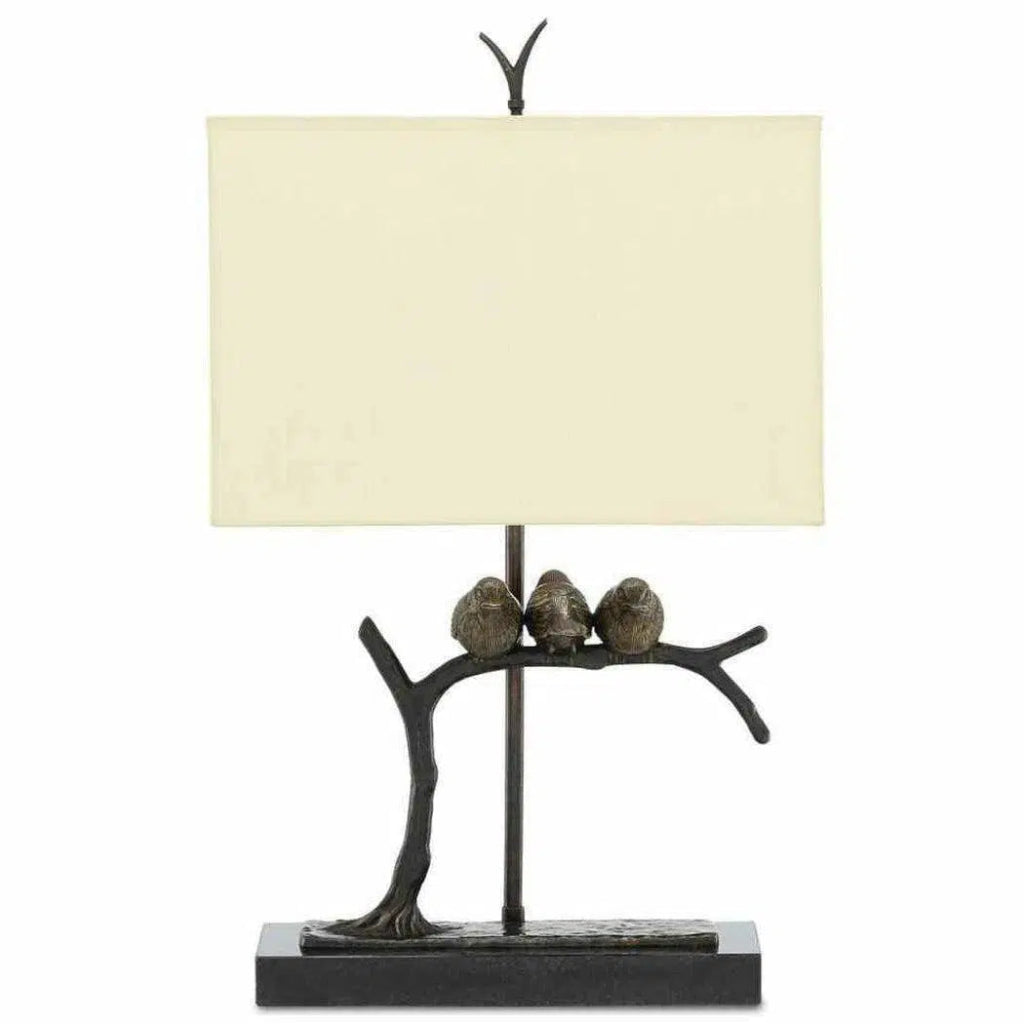 Bronze Black Sparrow Table Lamp - LOOMLAN - Currey & Co - Table Lamps