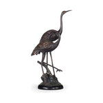 Bronze Cranes Sculpture Decorative Accent - LOOMLAN - Wildwood - Statues & Sculptures