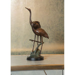 Bronze Cranes Sculpture Decorative Accent - LOOMLAN - Wildwood - Statues & Sculptures