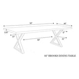 Brooks X Base Rectangular Dining Table - LOOMLAN - Urbia - Dining Tables