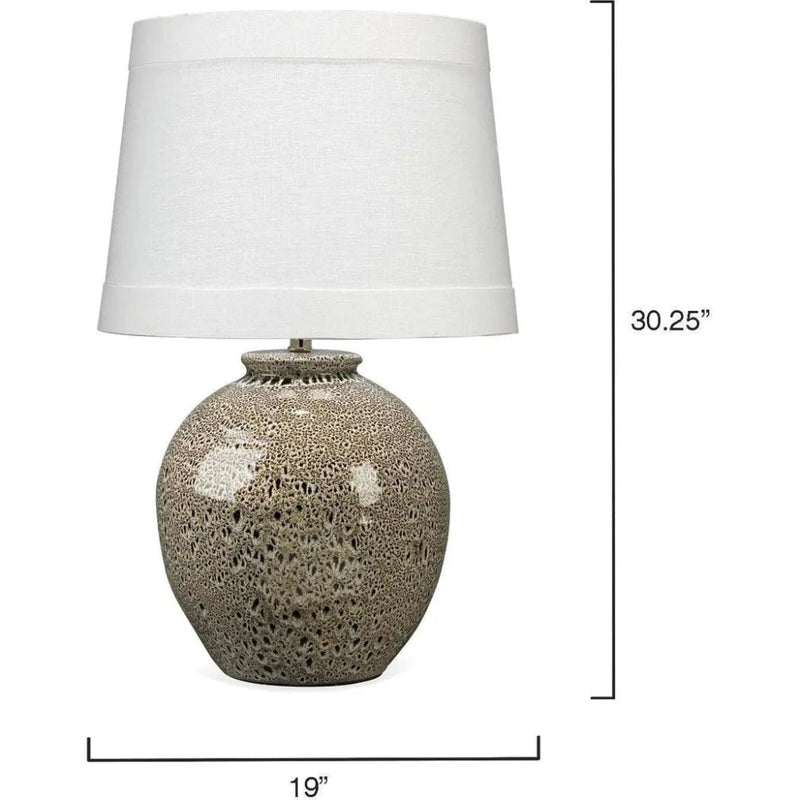 Brown Ceramic Vagabond Table Lamp - LOOMLAN - Jamie Young - Table Lamps