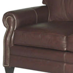 Brown Leather Sofa 3 Seater Leather Couch American Made - LOOMLAN - Uptown Sebastian - Sofas & Loveseats