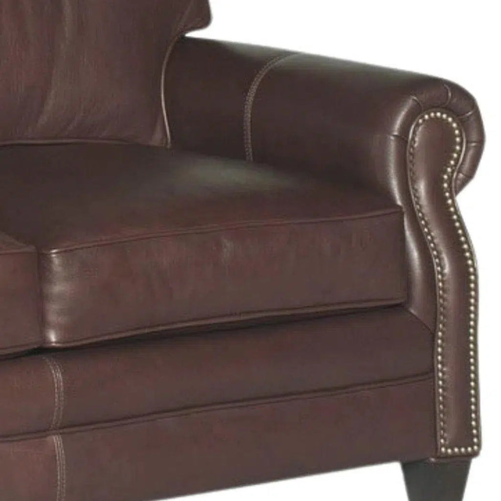 Brown Leather Sofa 3 Seater Leather Couch American Made - LOOMLAN - Uptown Sebastian - Sofas & Loveseats