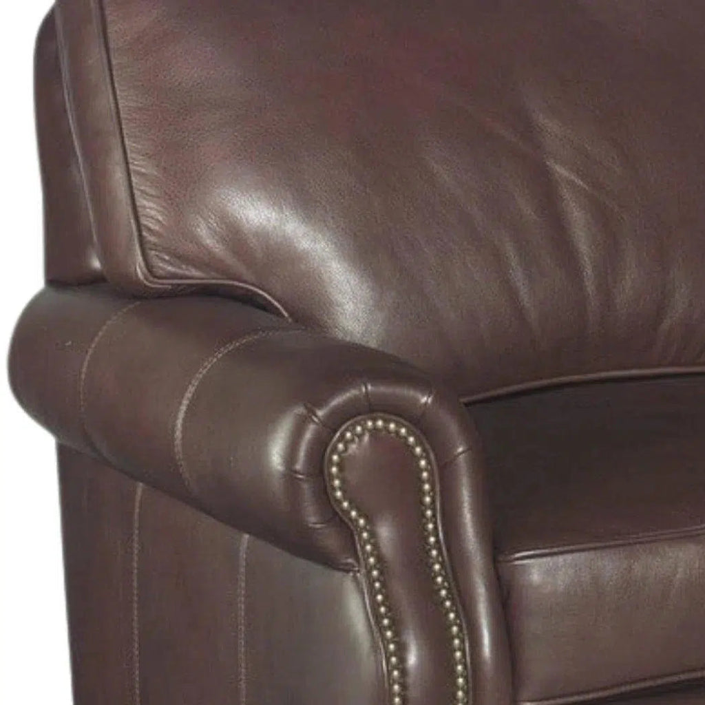 Brown Leather Sofa 3 Seater Leather Couch American Made - LOOMLAN - Uptown Sebastian - Sofas & Loveseats