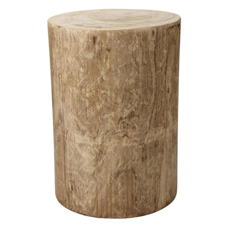 Brown Paulownia Wood Agave Mid Century Side Table - LOOMLAN - Jamie Young - Side Tables